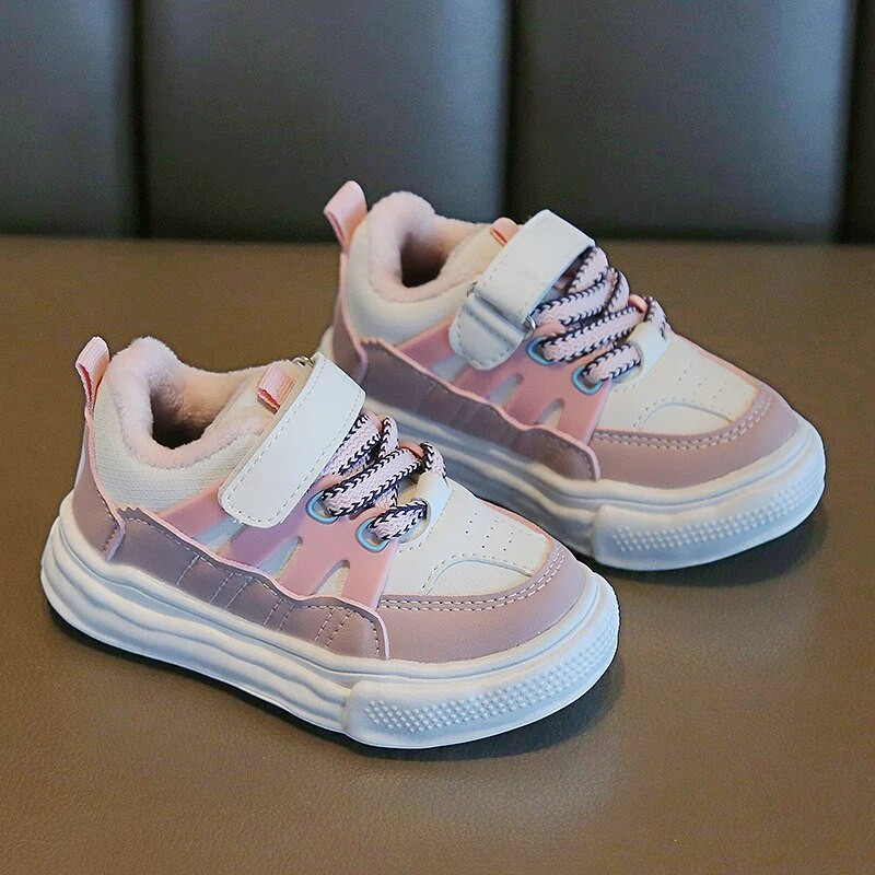 Bērniem siltas ikdienišķas kedas Maziem bērniem zēniem meitenēm kokvilnas apavi sporta apavi bērniem unisex studentiem skolas apavi 3-6g ziemas teniss