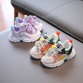 Bērnu dizains, kuplas kedas maziem bērniem, meitenēm, zēniem, elpojošas, šņorējamas, ikdienas sporta apavi bērniem, bērnu teniss 2–6 g. pavasaris, rudens