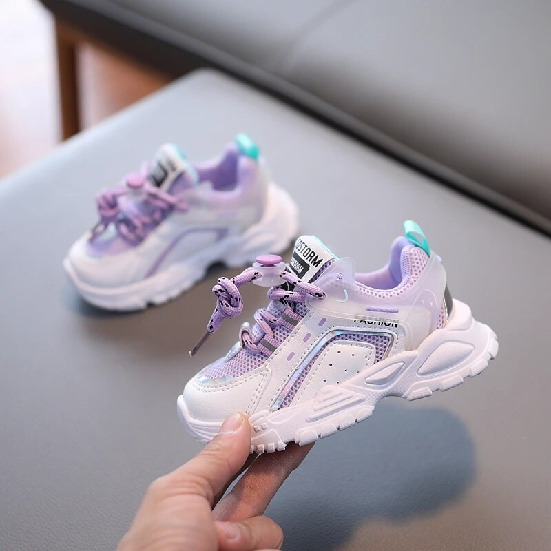 Bērnu dizains, kuplas kedas maziem bērniem, meitenēm, zēniem, elpojošas, šņorējamas, ikdienas sporta apavi bērniem, bērnu teniss 2–6 g. pavasaris, rudens