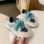 2024 m. Vaikai Sportiniai Bėgimo Sportiniai Batai Vaikams Laisvalaikiai Batai Berniukai Merginos Schuhe Juokingi Minkšti Lengvi mišrios spalvos PU oda