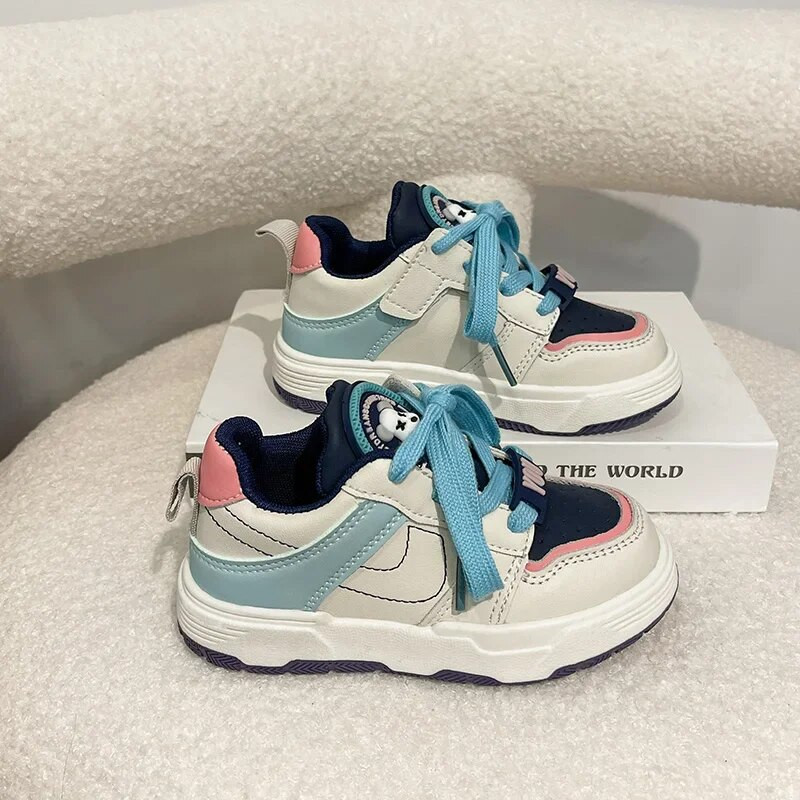 2024 m. Vaikai Sportiniai Bėgimo Sportiniai Batai Vaikams Laisvalaikiai Batai Berniukai Merginos Schuhe Juokingi Minkšti Lengvi mišrios spalvos PU oda