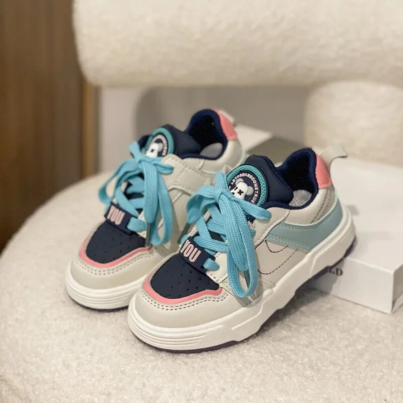 2024 m. Vaikai Sportiniai Bėgimo Sportiniai Batai Vaikams Laisvalaikiai Batai Berniukai Merginos Schuhe Juokingi Minkšti Lengvi mišrios spalvos PU oda