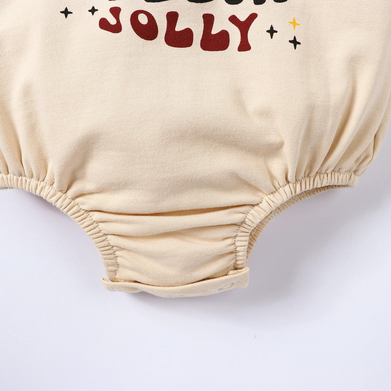 1 DB karácsonyi baba kerek nyakú, hosszú ujjú karikatúra levélnyomat háromszög egyforma babaruházat bodyk Onesie