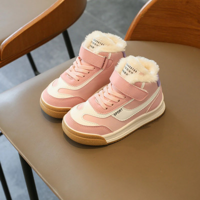 Berniukams medvilniniai batai žiema 2023 nauja vilna pastorinta vaikiška sportinė avalynė dideli vaikiški šilti berniukų du medvilniniai bateliai