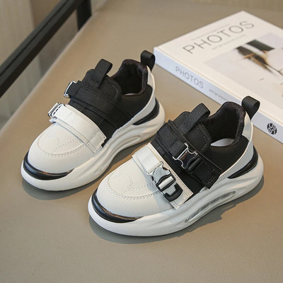 Bērnu Neslīdošas, kuplas kedas Toddler Meitenes Zēniem Šņorējamas Ikdienas sporta apavi Bērnu Ādas Teniss 6-16Y Apavi Pavasaris Rudens