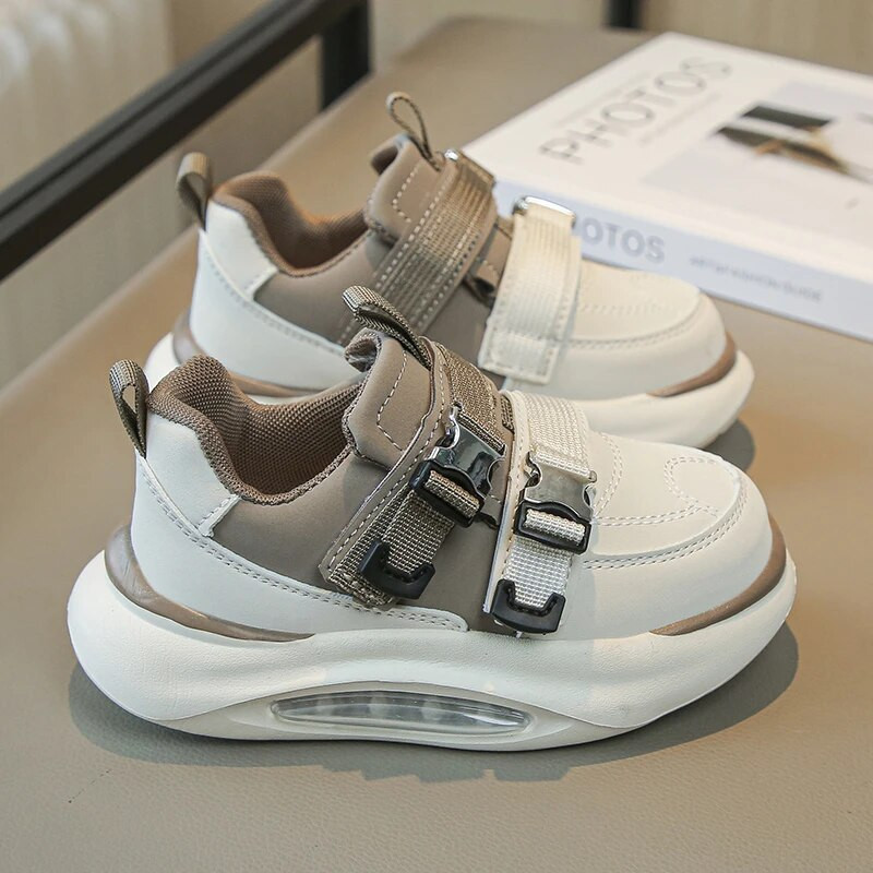 Bērnu Neslīdošas, kuplas kedas Toddler Meitenes Zēniem Šņorējamas Ikdienas sporta apavi Bērnu Ādas Teniss 6-16Y Apavi Pavasaris Rudens