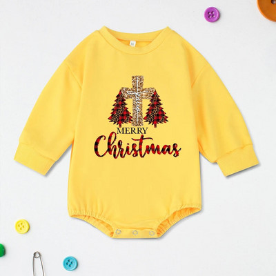 Gyönyörű kislány baba karácsonyi ruhák egyforma fesztivál hangulata Hot Sale kisgyermek fiú jumpsuit hosszú ujjú pulóver 2023 karácsony
