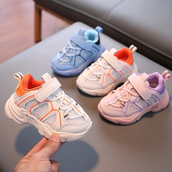 Αθλητικά παπούτσια για κορίτσια με διχτυωτό πλέγμα για παιδιά Παιδικά χοντρά αθλητικά παπούτσια Παιδικά αντιολισθητικά παπούτσια τένις 2-6Y Άνοιξη φθινόπωρο για τρέξιμο