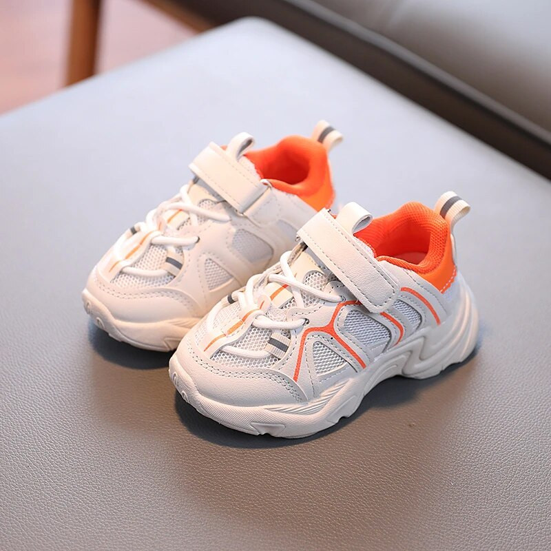 Meiteņu, zēnu sieta, elpojoši ikdienas sporta apavi Bērnu kuplas kedas bērniem pretslīdes tenisam 2-6 G pavasara rudens skriešanas apavi