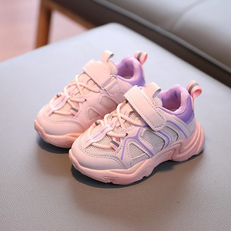 Meiteņu, zēnu sieta, elpojoši ikdienas sporta apavi Bērnu kuplas kedas bērniem pretslīdes tenisam 2-6 G pavasara rudens skriešanas apavi