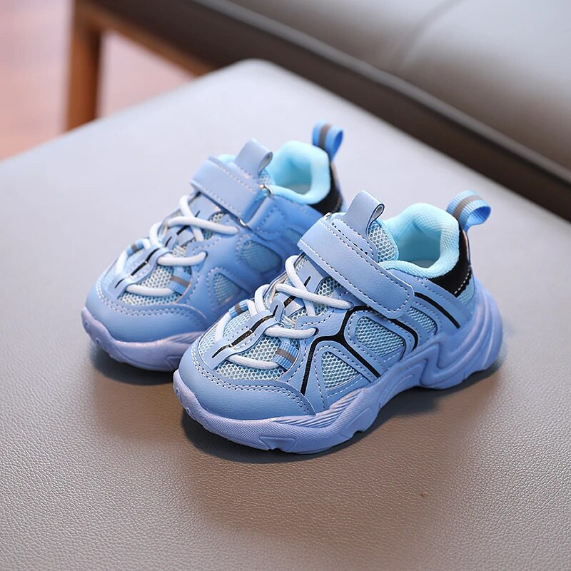 Meiteņu, zēnu sieta, elpojoši ikdienas sporta apavi Bērnu kuplas kedas bērniem pretslīdes tenisam 2-6 G pavasara rudens skriešanas apavi