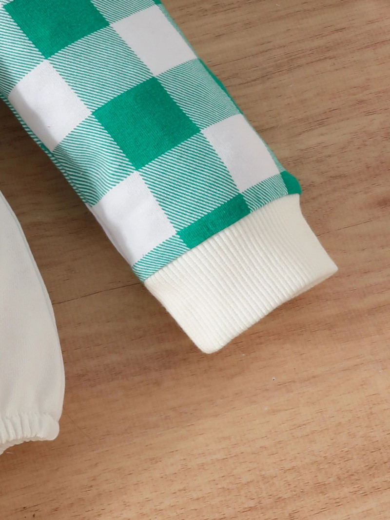 1 ΤΕΜ. Χριστουγεννιάτικο μωρό Χειμερινό στρογγυλό λαιμό μακρυμάνικο γράμμα κινουμένων σχεδίων Χριστουγεννιάτικο στοιχείο εκτύπωσης Βρεφικά ρούχα φορμάκια Onesie