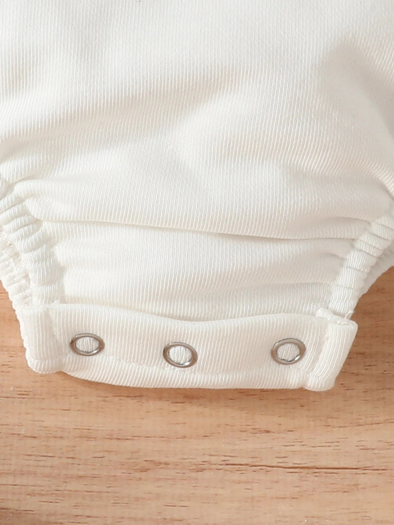 1 ΤΕΜ. Χριστουγεννιάτικο μωρό Χειμερινό στρογγυλό λαιμό μακρυμάνικο γράμμα κινουμένων σχεδίων Χριστουγεννιάτικο στοιχείο εκτύπωσης Βρεφικά ρούχα φορμάκια Onesie