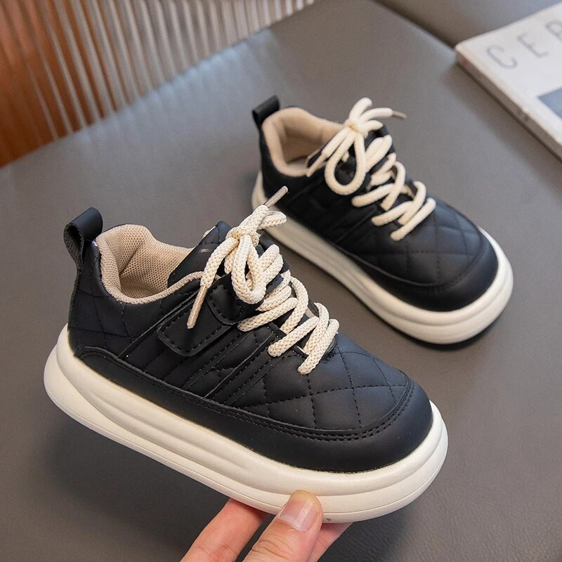 Laste vabaaja nahast kingad Väikelapsed poisid Tüdrukud libisemiskindlad paksu tallaga puuvillased saapad Tenis Laste uisukingad 3-12 a sügis-talv