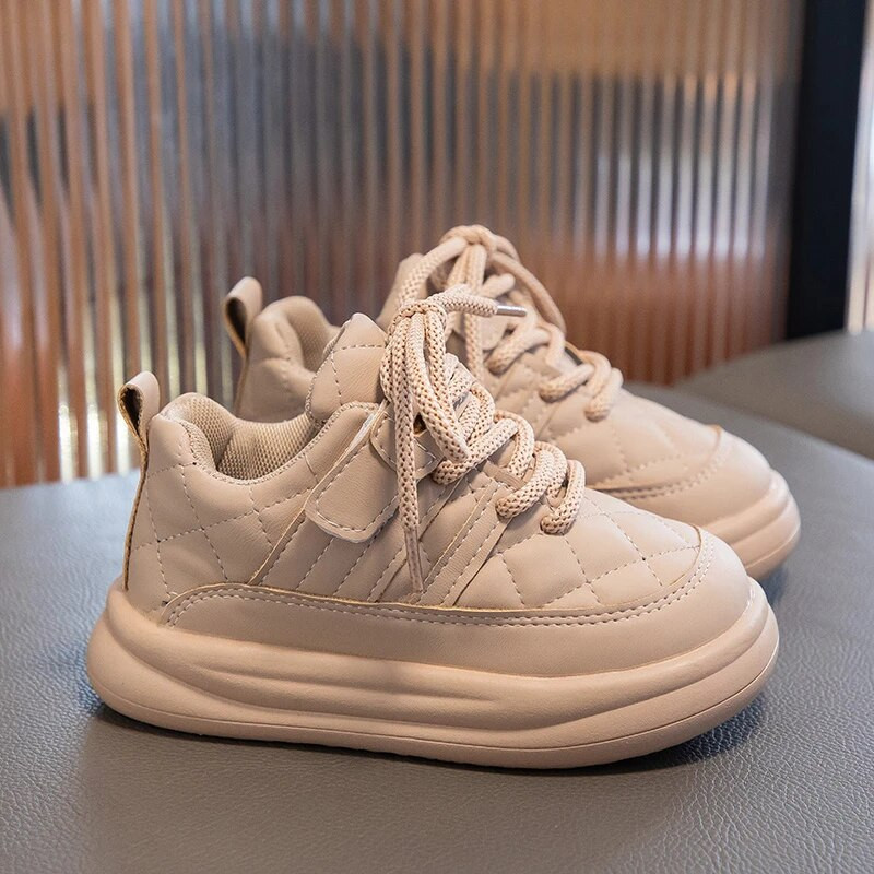 Laste vabaaja nahast kingad Väikelapsed poisid Tüdrukud libisemiskindlad paksu tallaga puuvillased saapad Tenis Laste uisukingad 3-12 a sügis-talv