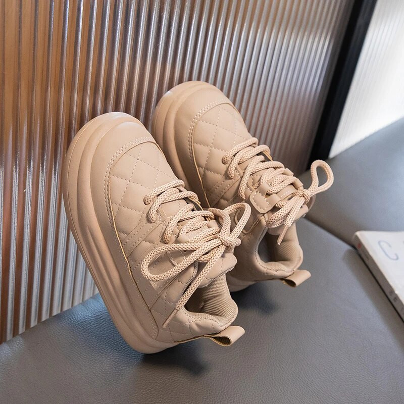 Laste vabaaja nahast kingad Väikelapsed poisid Tüdrukud libisemiskindlad paksu tallaga puuvillased saapad Tenis Laste uisukingad 3-12 a sügis-talv