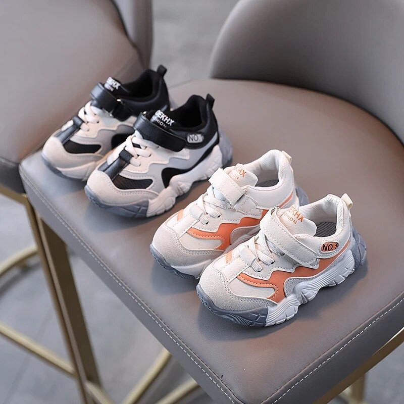 Vaikų odiniai sportbačiai Mažiems berniukams Mergaitėms Treniruotės Laisvalaikio vaikščiojimo batai Sportiniai batai Vaikams Studentų avalynė 3–6 m. rudens pavasaris