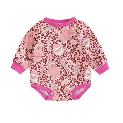 Mergaičių megztiniai su kalėdiniais spaudiniais marškinėliai ilgomis rankovėmis, skirti naujagimiui mažyliui, mieli drabužėliai