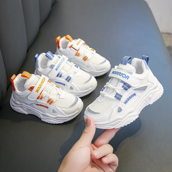 Παιδικά δικτυωτά χοντρά αθλητικά παπούτσια για μικρά αγόρια Παπούτσια τρεξίματος TPR με μαλακό κάτω μέρος για κορίτσια του τένις Λευκά κλασικά αθλητικά παπούτσια 6-14 ετών Φθινόπωρο