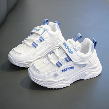 Παιδικά δικτυωτά χοντρά αθλητικά παπούτσια για μικρά αγόρια Παπούτσια τρεξίματος TPR με μαλακό κάτω μέρος για κορίτσια του τένις Λευκά κλασικά αθλητικά παπούτσια 6-14 ετών Φθινόπωρο