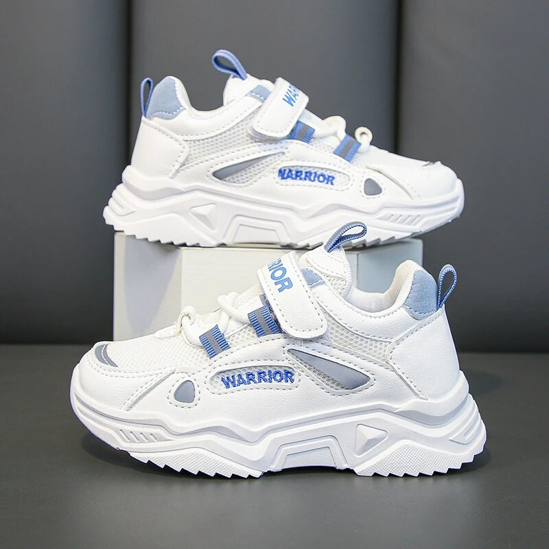 Vaikų tinkliniai stambūs sportbačiai berniukams minkšta apačia TPR bėgimo bateliai teniso mergaitėms balti klasikiniai sportiniai batai 6–14 m. ruduo