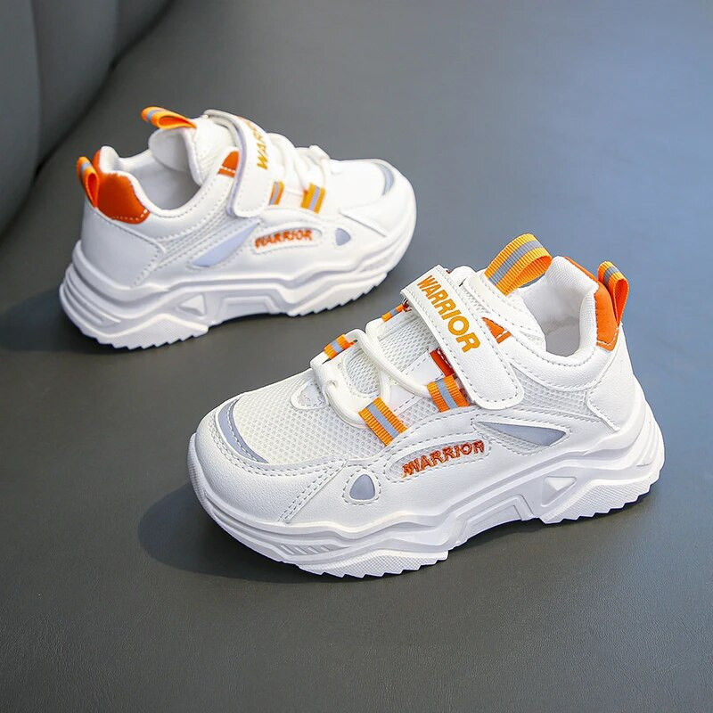 Vaikų tinkliniai stambūs sportbačiai berniukams minkšta apačia TPR bėgimo bateliai teniso mergaitėms balti klasikiniai sportiniai batai 6–14 m. ruduo