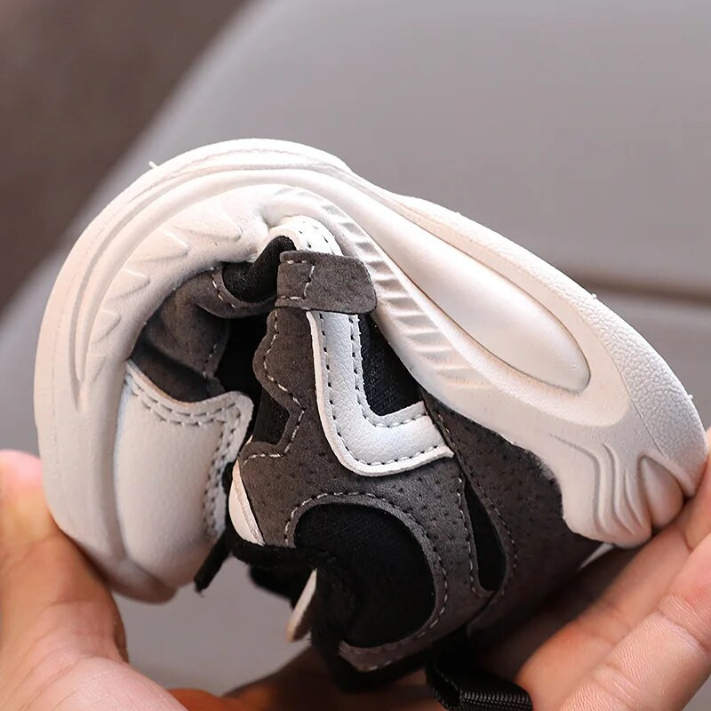 Vaikiški žieminiai šilti pliušiniai odiniai sportbačiai mažiems berniukams, mergaitėms, aukštakulniai batai vaikams, minkšti, stori batai studentams nuo 1 iki 6 metų