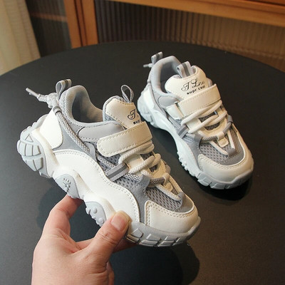 Bērnu tīklveida elpojošas ikdienas kedas Maziem bērniem, meitenēm, zēniem, šņorējamiem sporta apaviem Bērnu skolas apaviem 6-16 G Rudens pavasara trenažieri