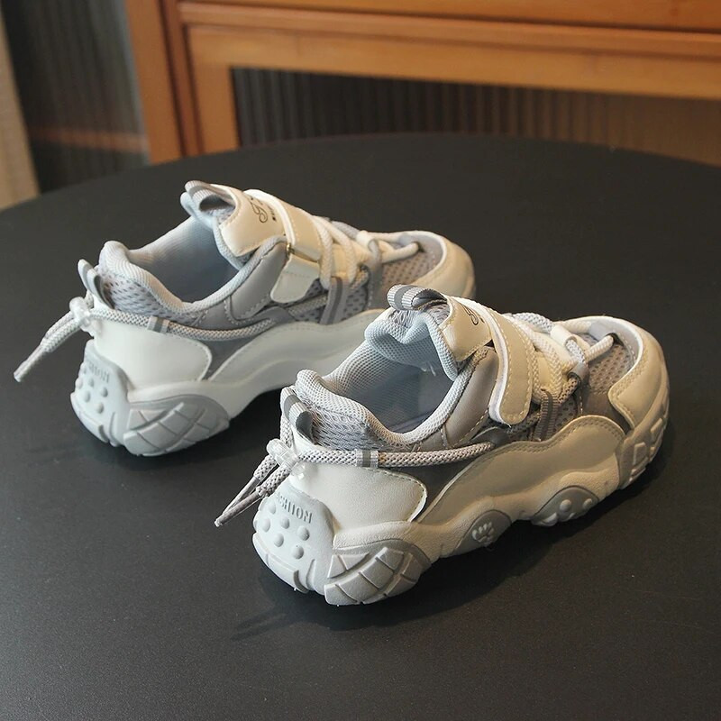 Bērnu tīklveida elpojošas ikdienas kedas Maziem bērniem, meitenēm, zēniem, šņorējamiem sporta apaviem Bērnu skolas apaviem 6-16 G Rudens pavasara trenažieri