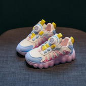 Modes meitenes Ādas konfektes Krāsa kuplas kedas Toddler Purpursarkani ikdienas sporta apavi Bērnu apavi Skolas apavi 6-16G rudens pavasaris