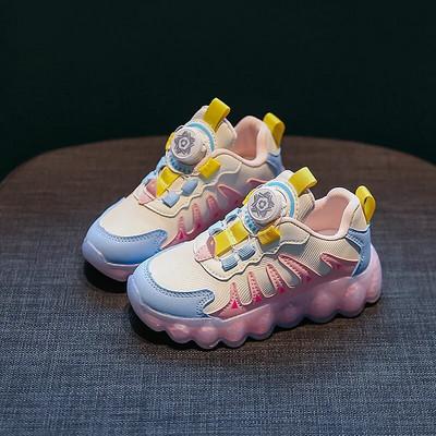 Modes meitenes Ādas konfektes Krāsa kuplas kedas Toddler Purpursarkani ikdienas sporta apavi Bērnu apavi Skolas apavi 6-16G rudens pavasaris