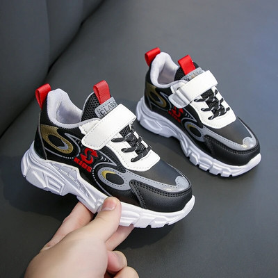 Modes Bērnu Ādas Augstas sporta kurpes Maziem bērniem Meitenēm Zēniem Ikdienas sporta apavi Bērnu apavi Studentu apavi 6-16G Rudens pavasaris