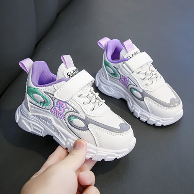 Modes Bērnu Ādas Augstas sporta kurpes Maziem bērniem Meitenēm Zēniem Ikdienas sporta apavi Bērnu apavi Studentu apavi 6-16G Rudens pavasaris