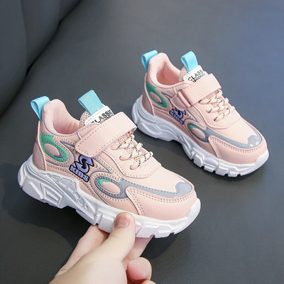 Modes Bērnu Ādas Augstas sporta kurpes Maziem bērniem Meitenēm Zēniem Ikdienas sporta apavi Bērnu apavi Studentu apavi 6-16G Rudens pavasaris