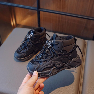 Vaikiški odiniai sportbačiai berniukams Mažiems mergaitėms Neslystantys aukšta viršūnė teniso bateliai Vaikiški sportiniai bėgimo bateliai 6–14 m. pavasaris ruduo