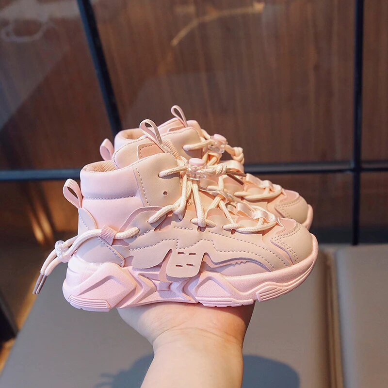 Vaikiški odiniai sportbačiai berniukams Mažiems mergaitėms Neslystantys aukšta viršūnė teniso bateliai Vaikiški sportiniai bėgimo bateliai 6–14 m. pavasaris ruduo