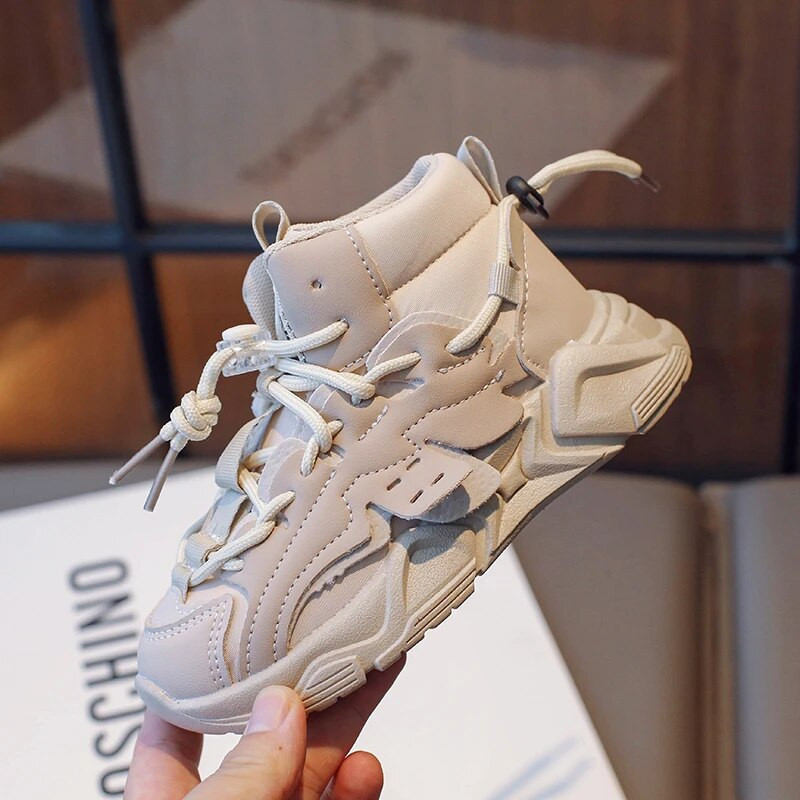 Vaikiški odiniai sportbačiai berniukams Mažiems mergaitėms Neslystantys aukšta viršūnė teniso bateliai Vaikiški sportiniai bėgimo bateliai 6–14 m. pavasaris ruduo