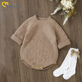 ma&baby 1-18 M jaundzimušā zīdaiņa zīdaiņa meitene zēns puika silts trikotāžas ziemas rudens kombinezons, mazuļa apģērbs ar garām piedurknēm