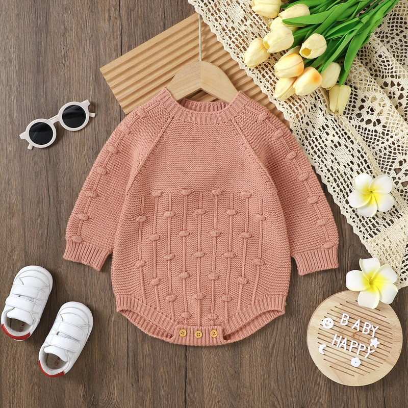 ma&baby 1-18 M jaundzimušā zīdaiņa zīdaiņa meitene zēns puika silts trikotāžas ziemas rudens kombinezons, mazuļa apģērbs ar garām piedurknēm