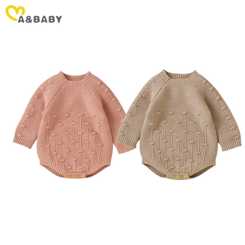 ma&baby 1-18 M jaundzimušā zīdaiņa zīdaiņa meitene zēns puika silts trikotāžas ziemas rudens kombinezons, mazuļa apģērbs ar garām piedurknēm