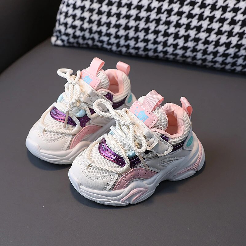 Bērniem TPR Ikdienas kuplas kedas Zēniem Tīkla elpojoši sporta apavi meitenēm Neslīdoši skriešanas apavi Bērnu tenisa trenažieri 3-6 gadiem