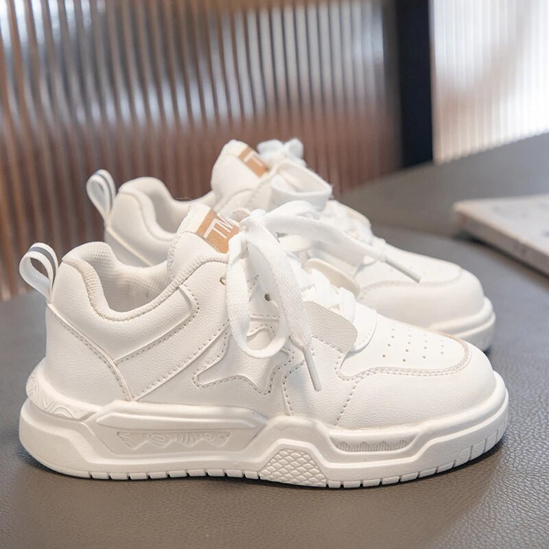 Bērnu sporta apavi Studentu ādas dēļu apavi 2023 rudens zēniem jauni neslīdoši skriešanas apavi meiteņu sporta apavi