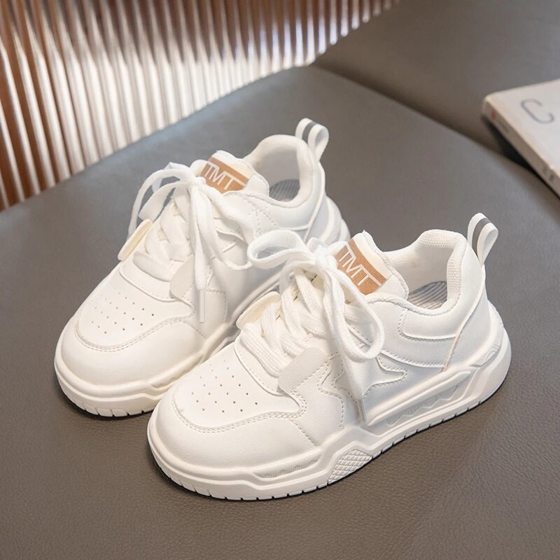 Bērnu sporta apavi Studentu ādas dēļu apavi 2023 rudens zēniem jauni neslīdoši skriešanas apavi meiteņu sporta apavi