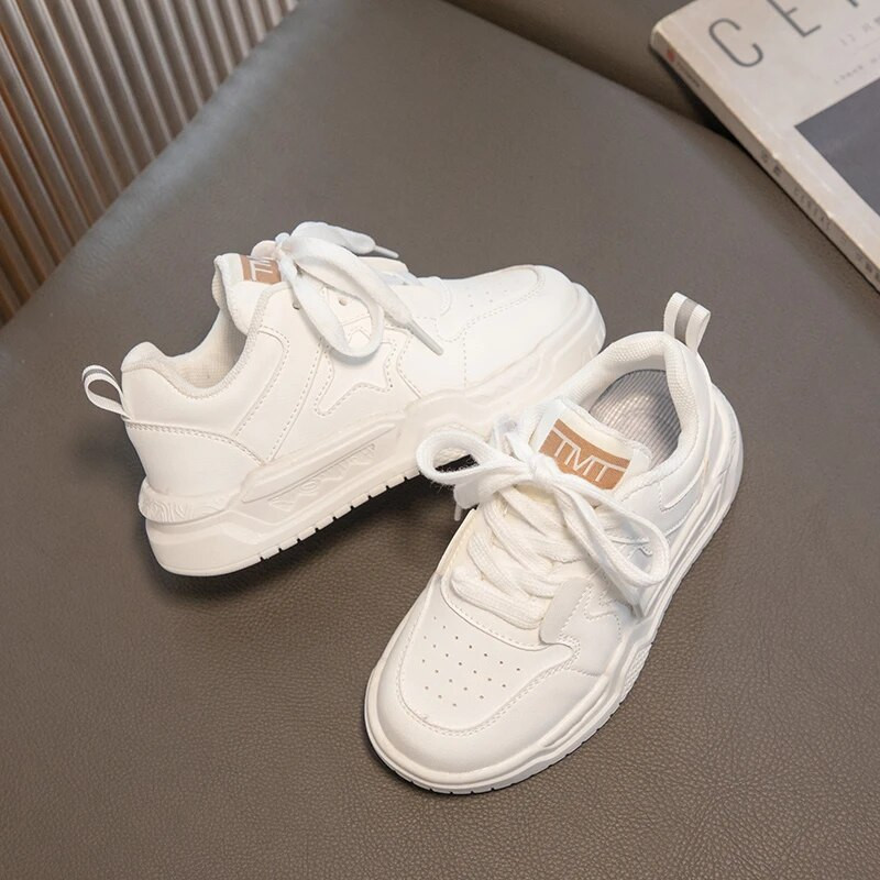 Bērnu sporta apavi Studentu ādas dēļu apavi 2023 rudens zēniem jauni neslīdoši skriešanas apavi meiteņu sporta apavi