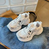 Bērnu elpojošas baltas kuplas kedas meitenēm zēniem, svītrainām šņorēm, ikdienas sporta apavi bērniem teniss 6-14 g. apavi pavasaris rudens