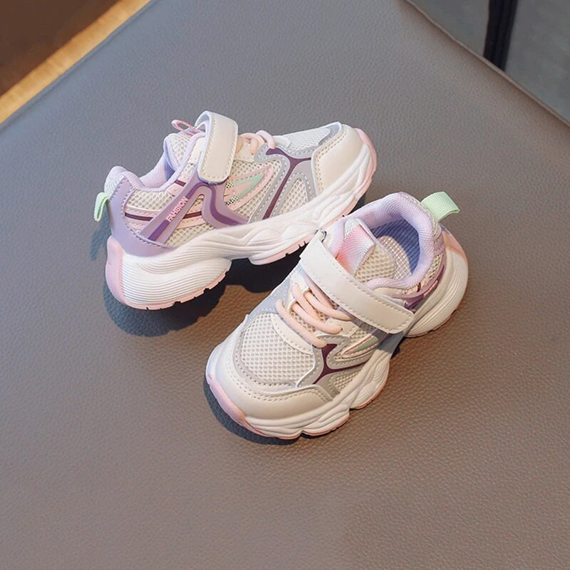 Rudens bērnu ikdienišķas kedas mazuļiem zēniem meitenēm, elpojošs siets, neslīdošs sporta apavi bērnu tenisu unisex skolas apavi Izmērs:22-32