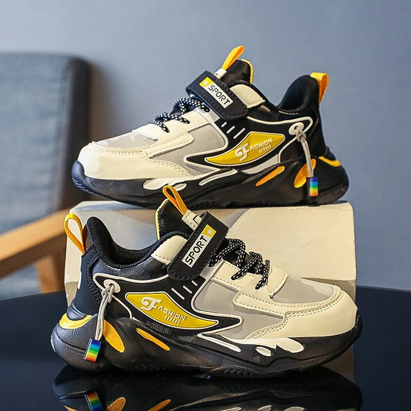 Bērnu kedas zēniem Modes Ādas Bērnu Elpojoši Komforta Treniņu Apavi Ikdienas pastaigu āra skriešanas sporta apavi