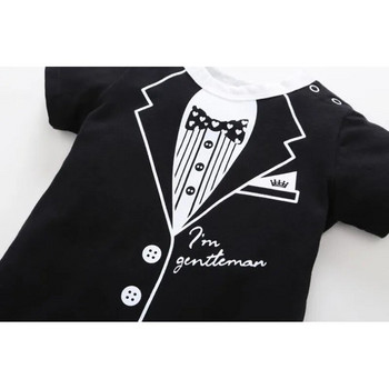 Βρεφικά ρούχα για νεογέννητο καλοκαιρινό τζέντλεμαν Rompers 0-12 εκατ. Infnat Boys βαμβακερή φόρμα ανδρική Bebe Body ρούχα με τύπωμα κοντό μανίκι
