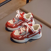 Ziemas bērnu ādas gadījuma rakstura kupli, mazu bērnu, meiteņu neslīdoši sporta apavi Bērnu zēnu skolas apavi plīša samta tenisa apavi 6-16 G