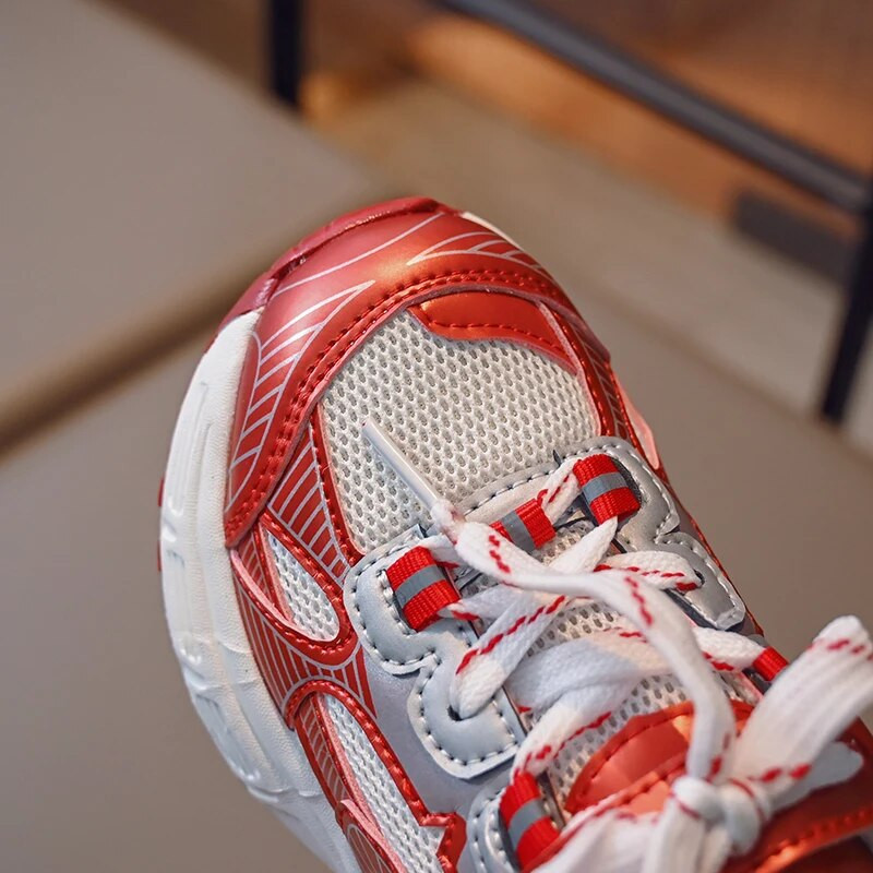 Ziemas bērnu ādas gadījuma rakstura kupli, mazu bērnu, meiteņu neslīdoši sporta apavi Bērnu zēnu skolas apavi plīša samta tenisa apavi 6-16 G